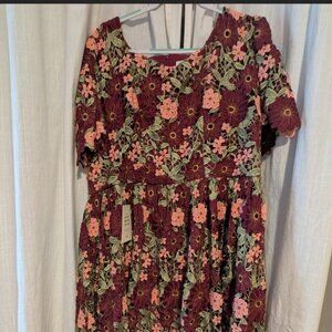 JessaKae Waltz Flower Lace Midi Dress 3XL NWT